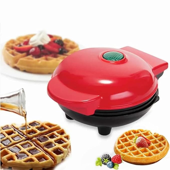Stainless Steel Non-Stick Electric Iron Machine for Individual Belgian Waffles, Pan Cakes or Other Snacks