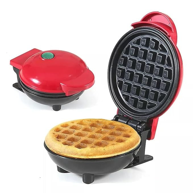 Stainless Steel Non-Stick Electric Iron Machine for Individual Belgian Waffles, Pan Cakes or Other Snacks