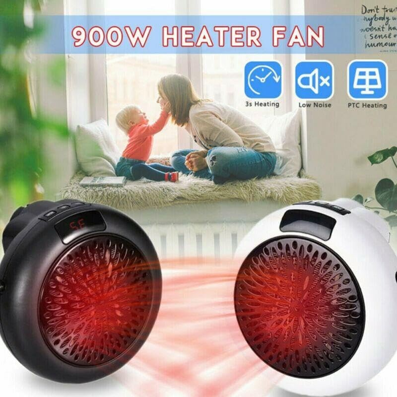 SUMMERCOOL 900-Watt Mini Room Heater or Electric Handy Air Warmer Personal Desktop Space Mini Fan
