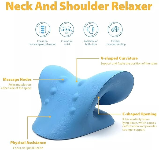 Neck And Shoulder Relaxer Cervical Stretcher Neck Traction Device For Neck Support