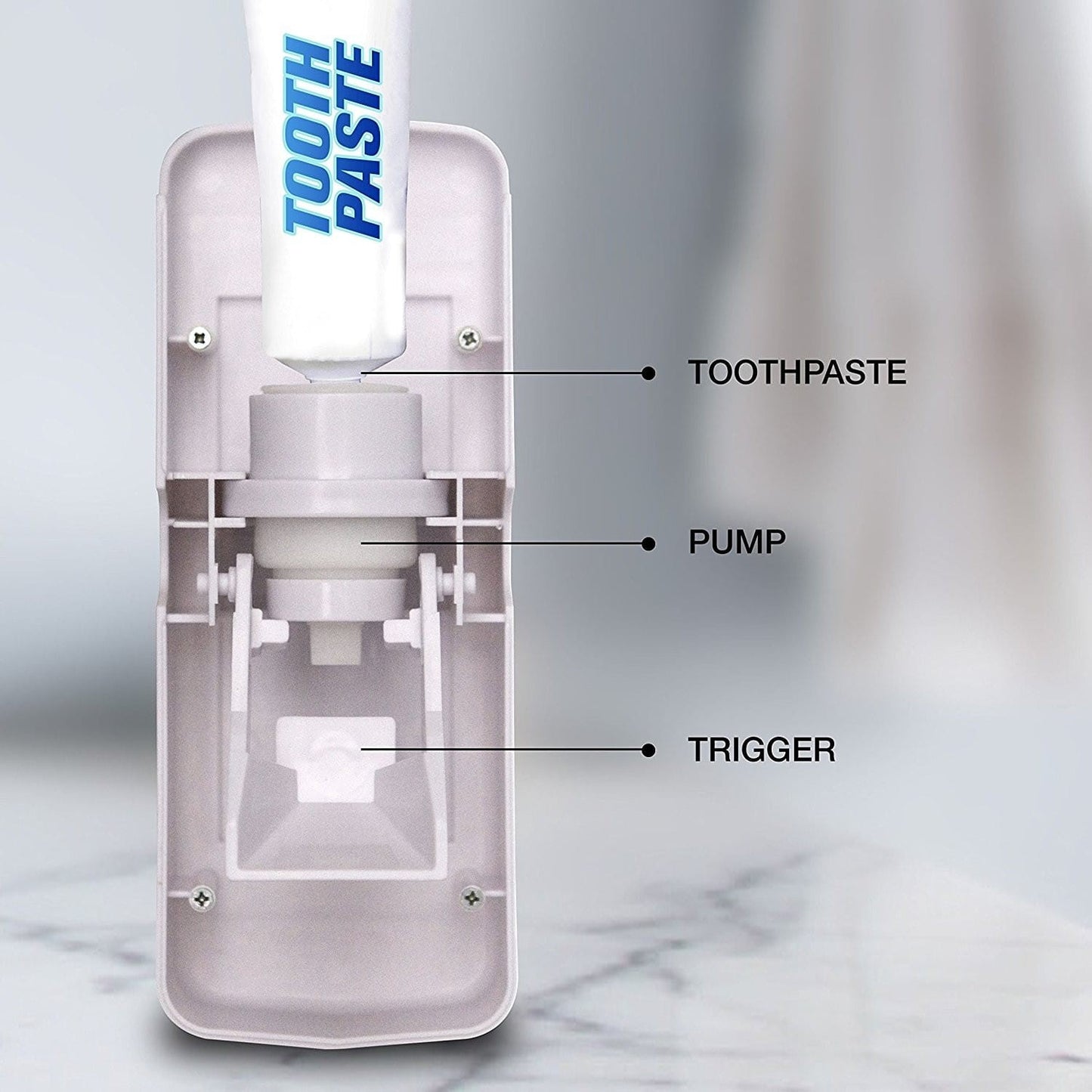 Automatic Toothpaste Dispenser with 5 toothbrush Holder Stand Set