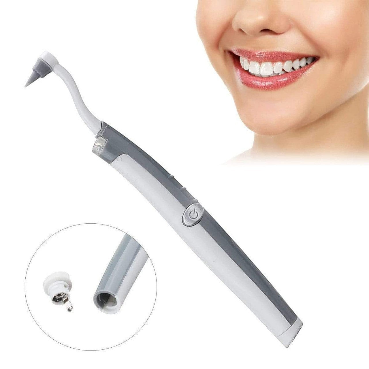 ULTRASONIC ELECTRIC TOOTH DENTAL CLEANER WITH LED LIGHT