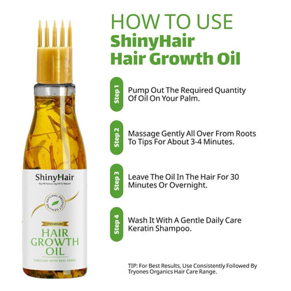 ShinyHair Growth Oil Enriched With Real Herbs 110ml (Pack of 2)