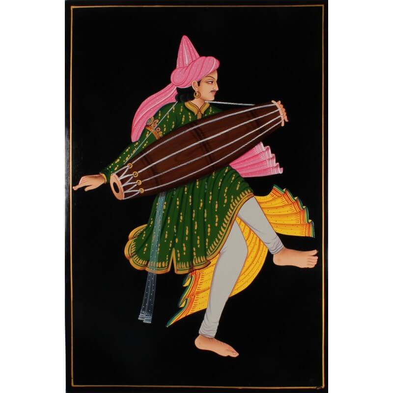 Dark green dress Drummer Pink Turban