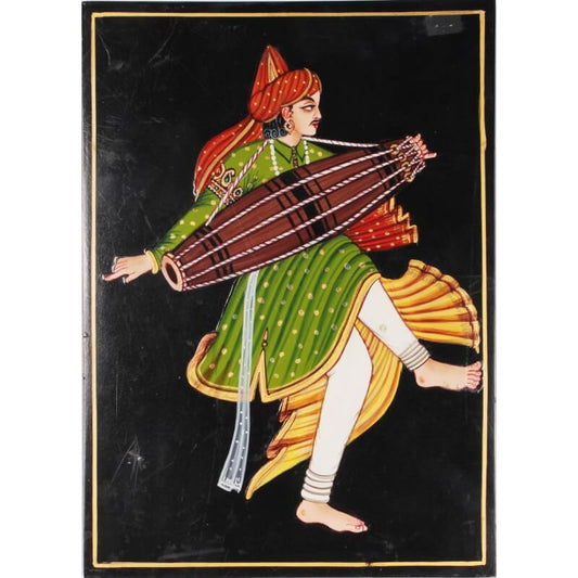 Nirmal Painting - Light_green_dress_drummer