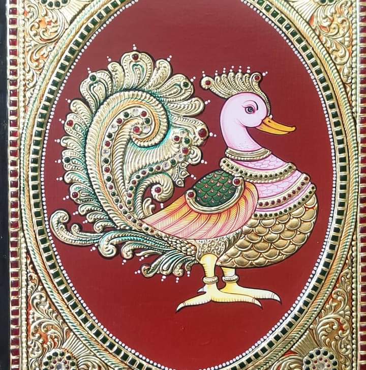 Tanjore Paintings - Peacock