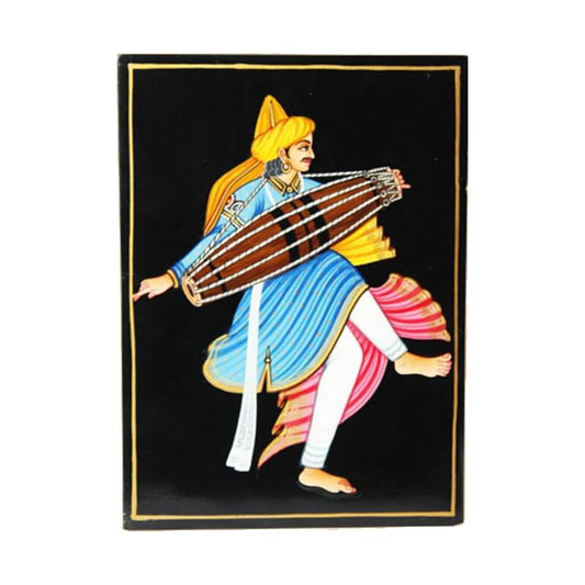 Nirmal Paining - Yellow_Pagdi_Blue_dress_drummer